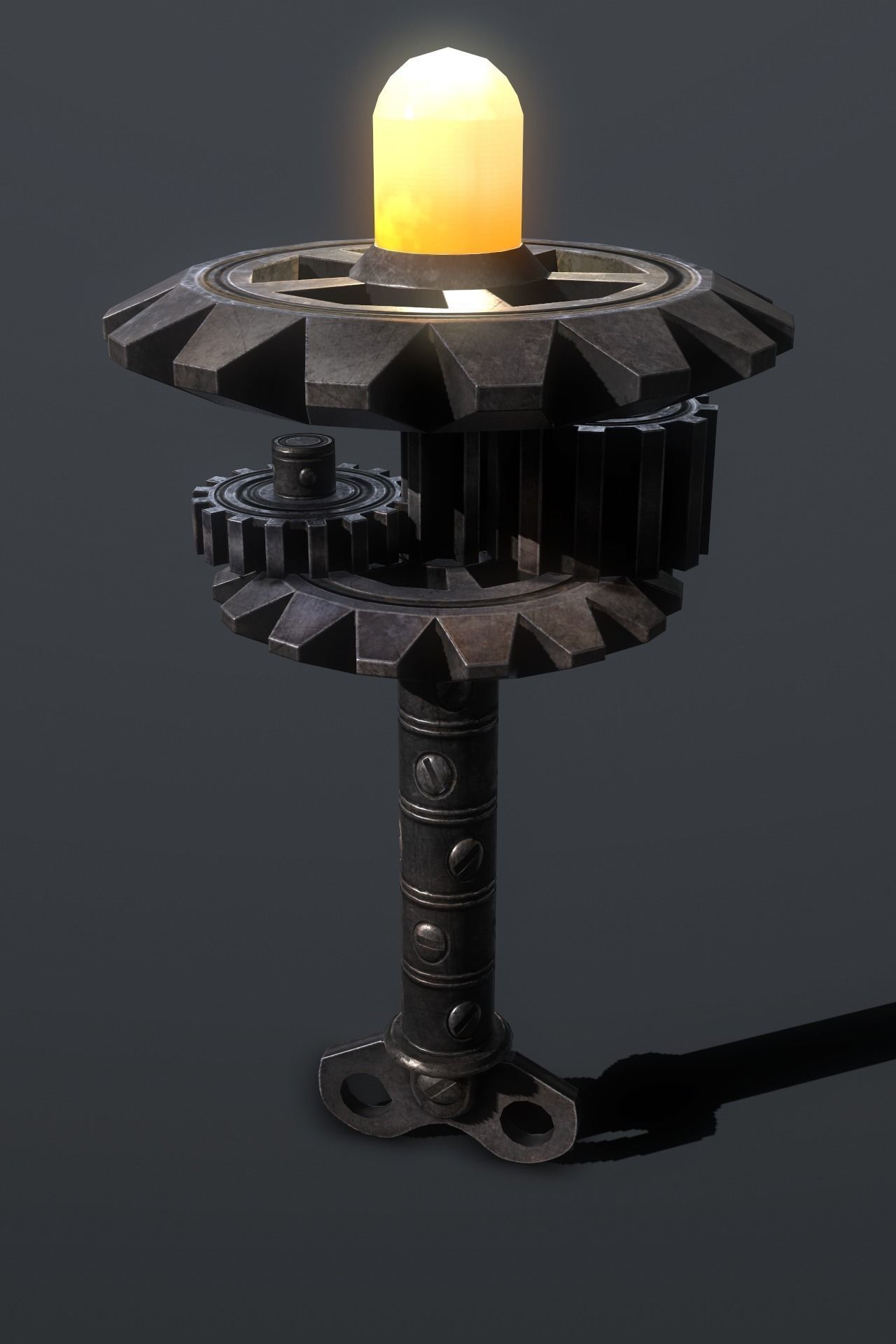 mechanical lamp Low-poly 3D model_6