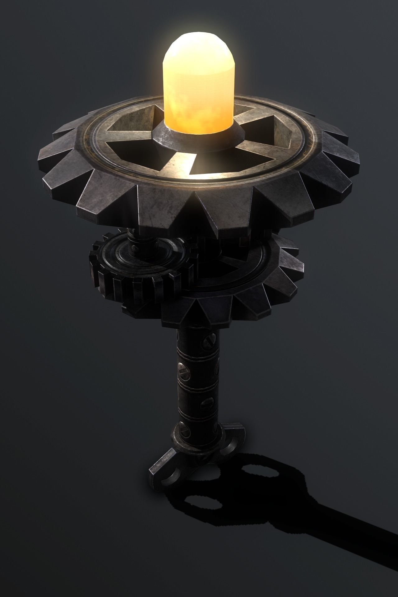 mechanical lamp Low-poly 3D model_5