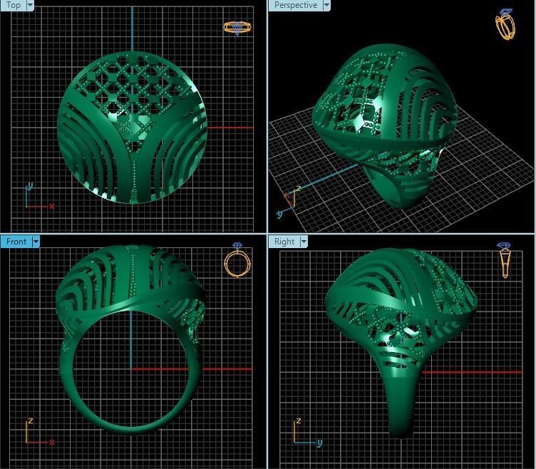 Ring R0352 3D print model_2