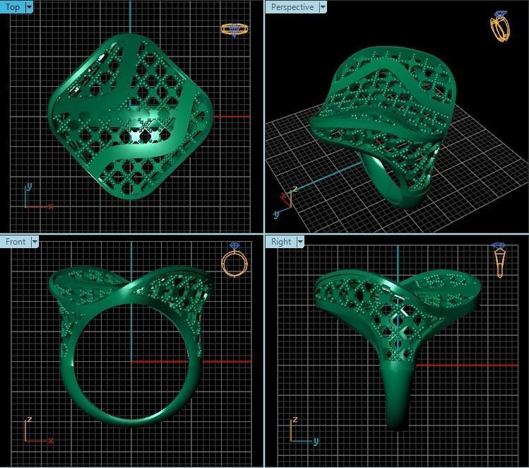 Ring R0358 3D print model_2