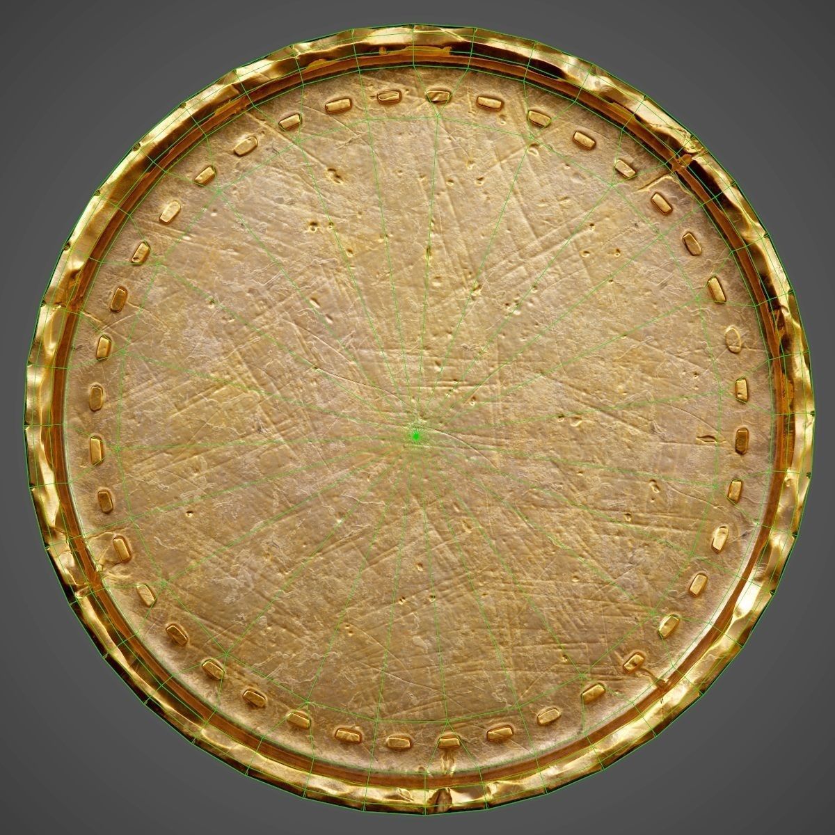 Old Coin with Empty Space - PBR Game-Ready Low-poly 3D model_1