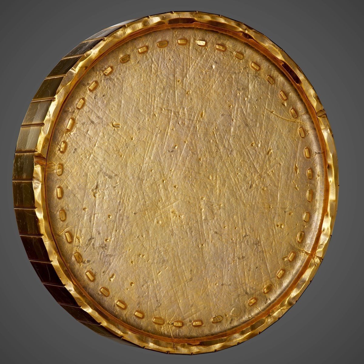Old Coin with Empty Space - PBR Game-Ready Low-poly 3D model_7