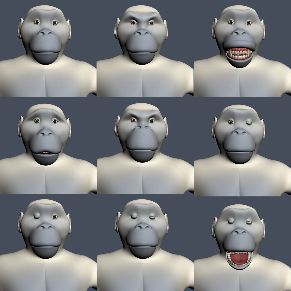 Yeti Character RIGGED Low-poly 3D model_9
