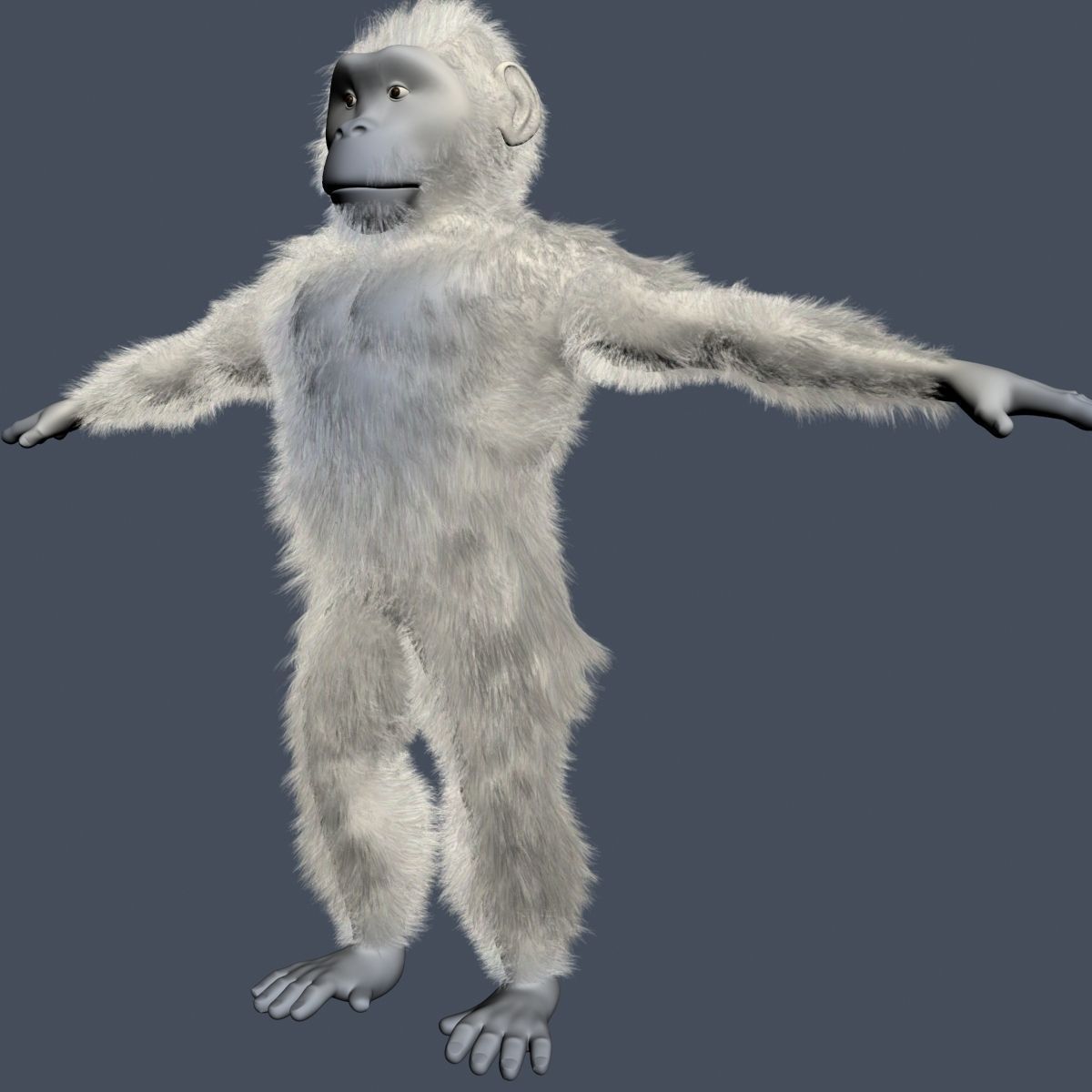 Yeti Character RIGGED Low-poly 3D model_1