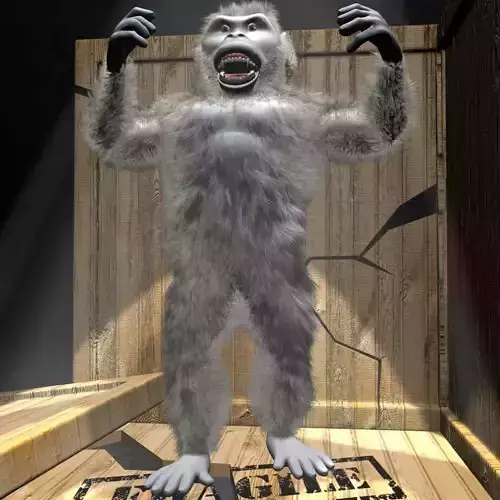 Yeti Character RIGGED Low-poly 3D model