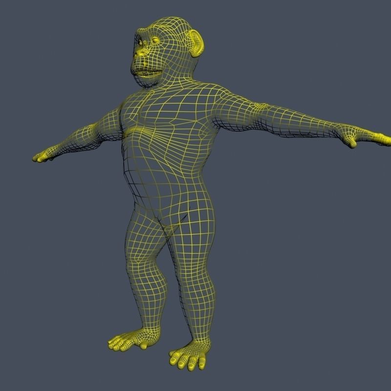 Yeti Character RIGGED Low-poly 3D model_10