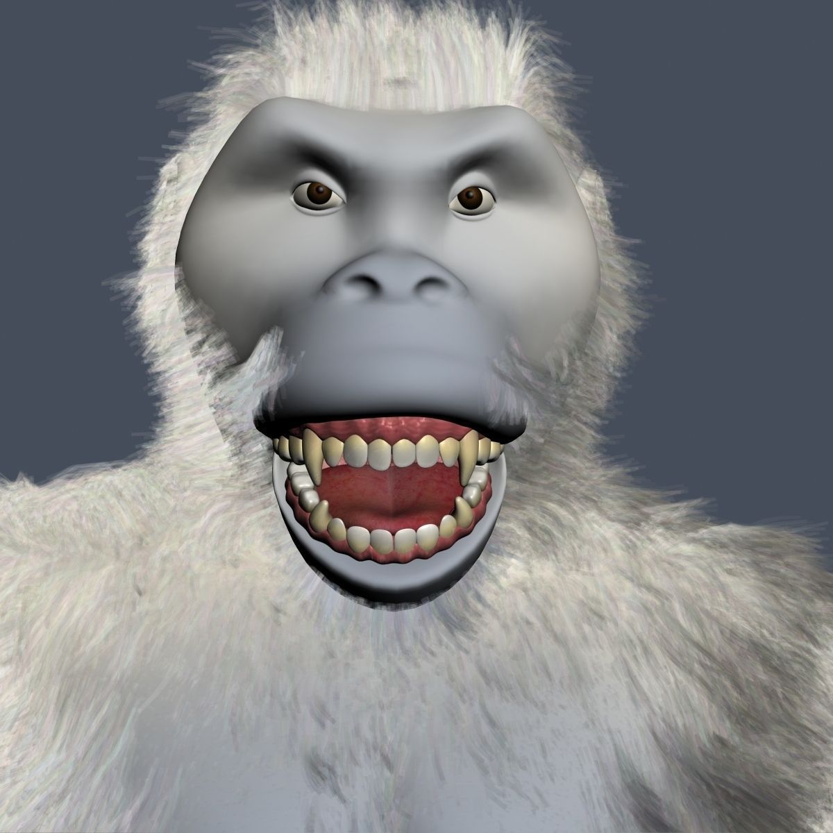 Yeti Character RIGGED Low-poly 3D model_7