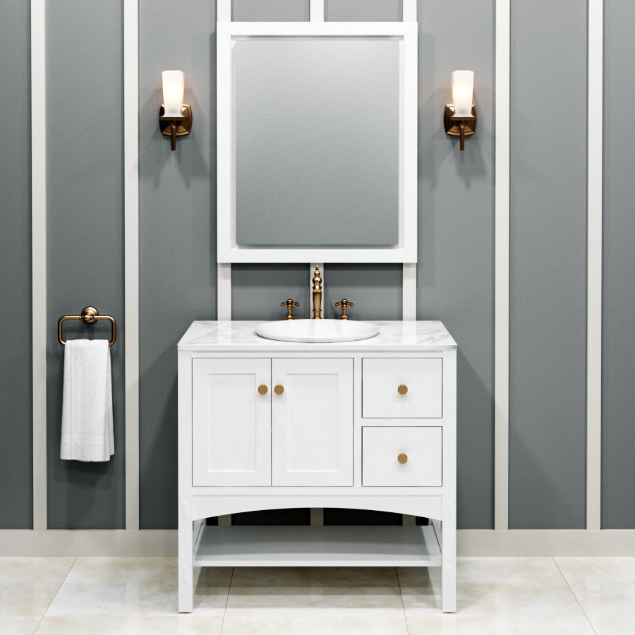 Furniture Set in the bathroom Marabou-36 KOHLER  3D model_1