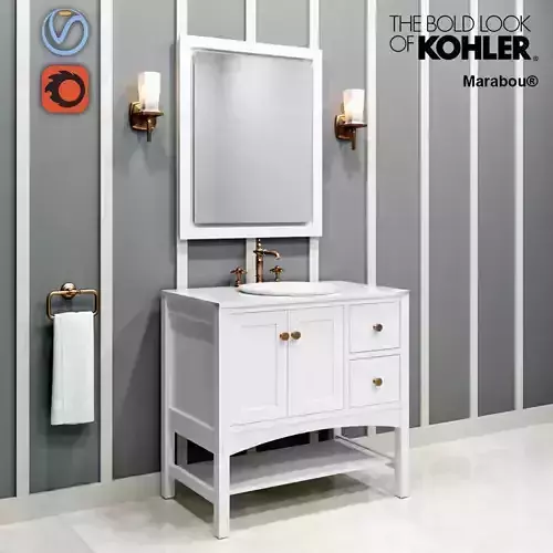 Furniture Set in the bathroom Marabou-36 KOHLER  3D model