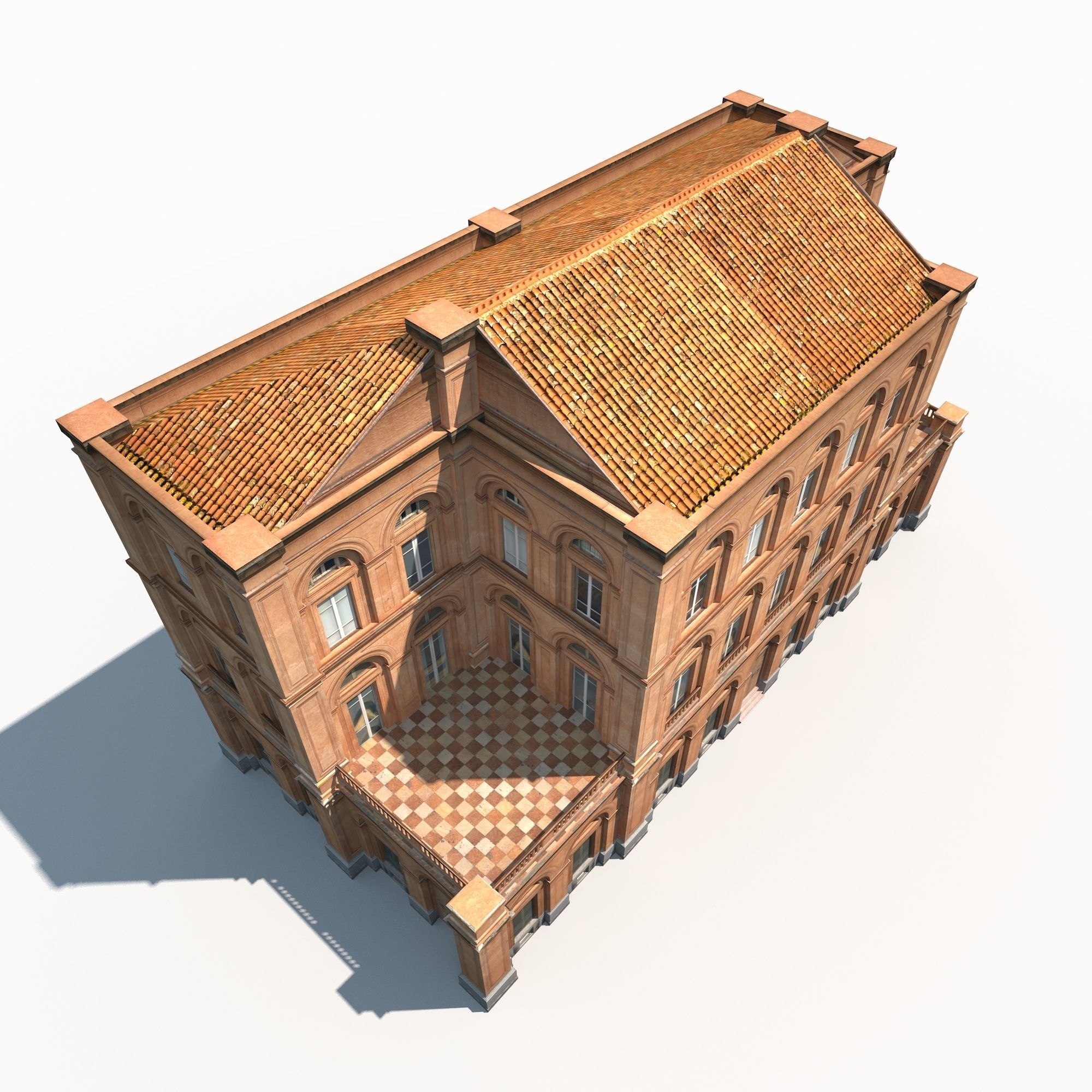 Building Facade 184 Low Poly Low-poly 3D model_3