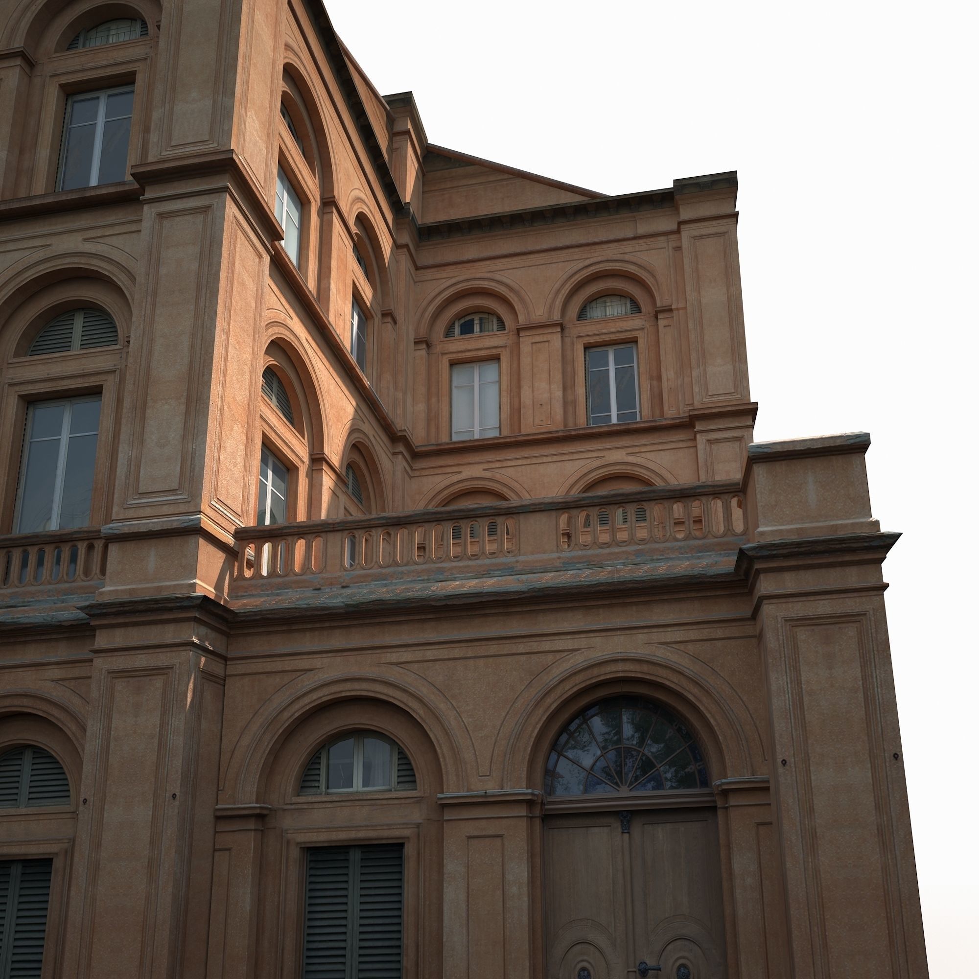 Building Facade 184 Low Poly Low-poly 3D model_10