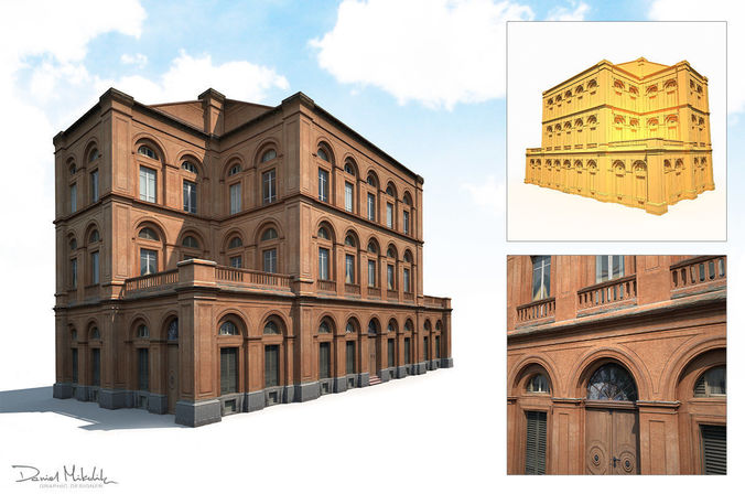 Building Facade 184 Low Poly Low-poly 3D model