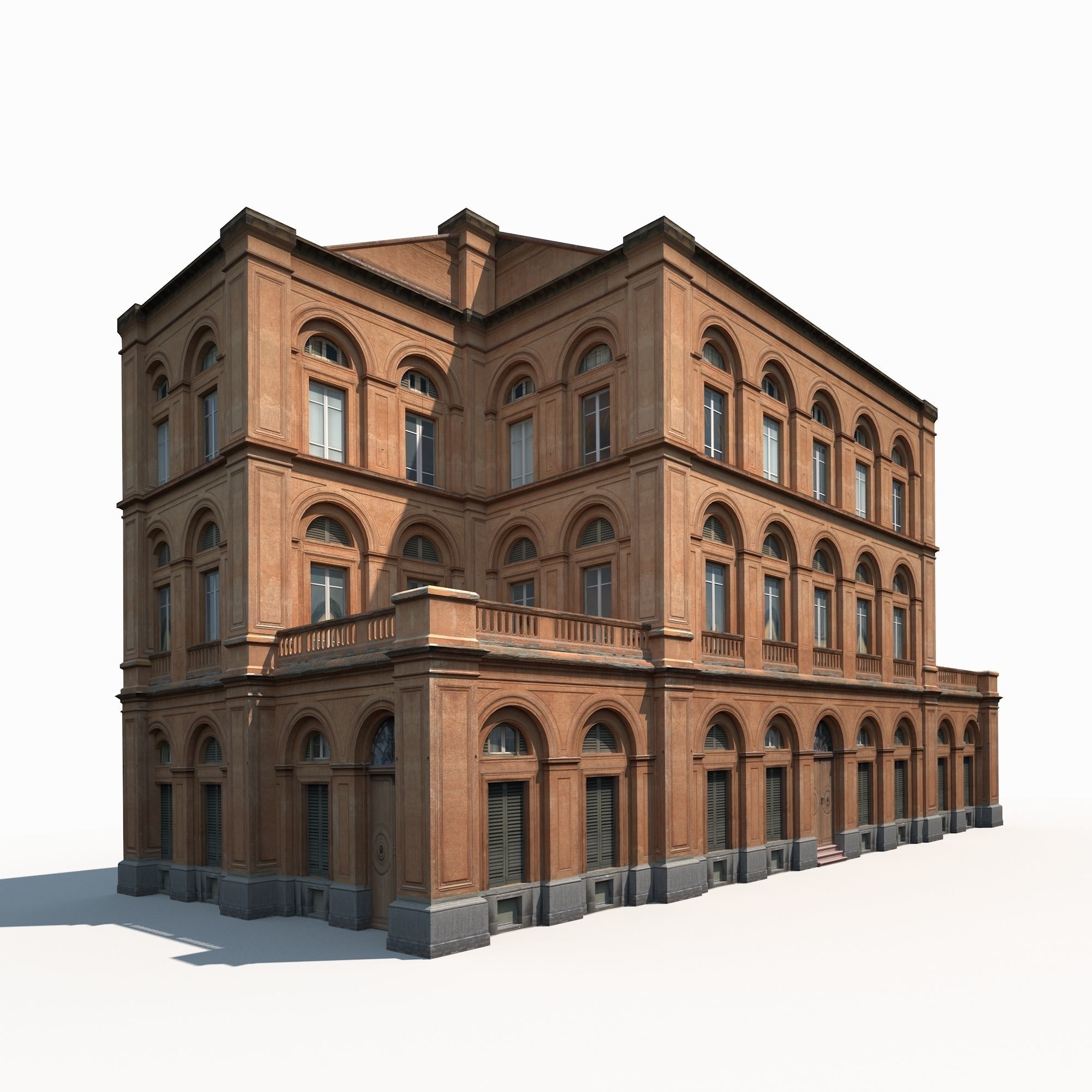 Building Facade 184 Low Poly Low-poly 3D model_1
