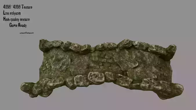 old bridge 09 Low-poly 3D model