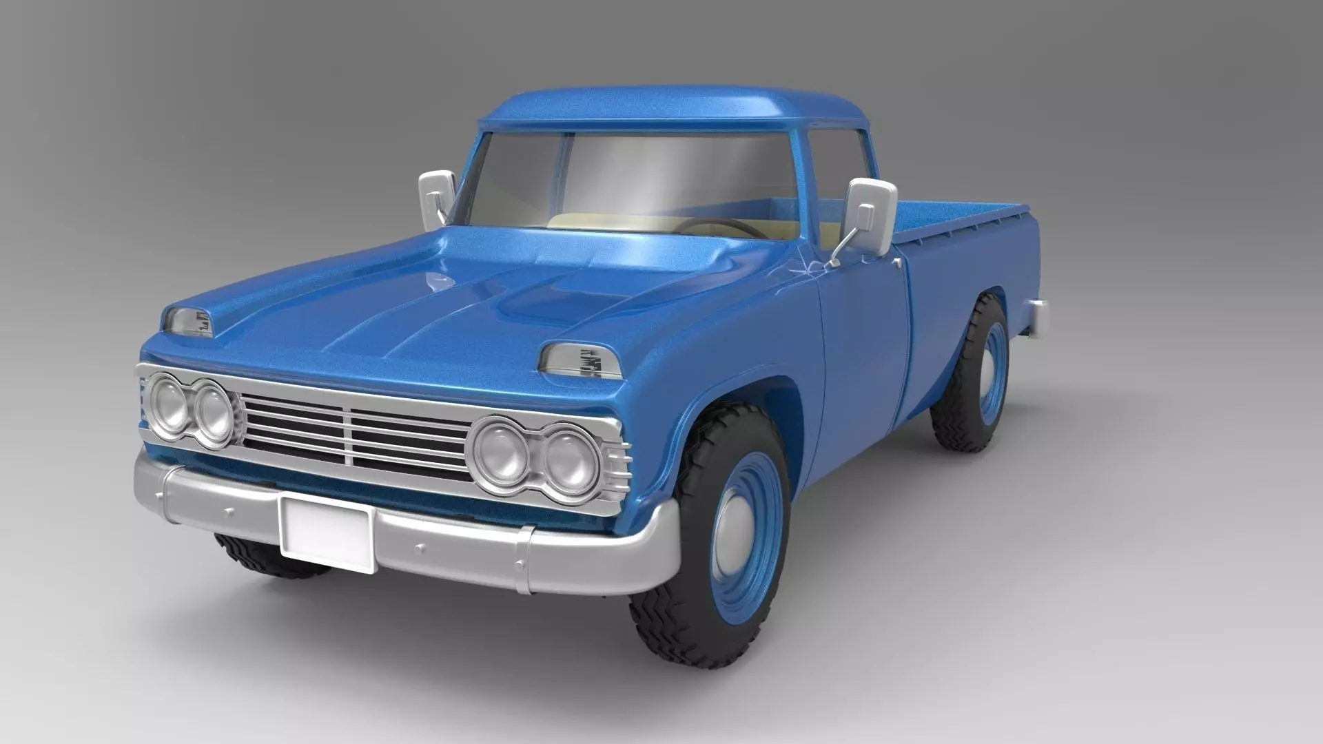 Toyota truck 3D model_0