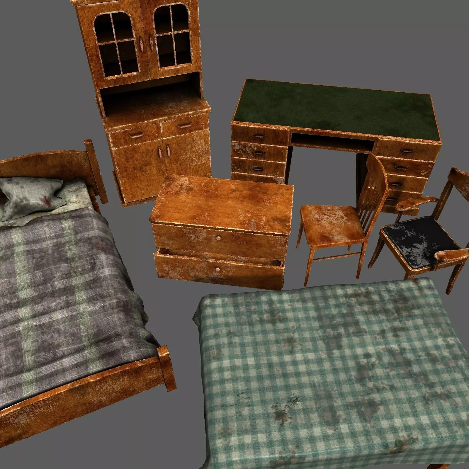 Old Furniture Pack Free low-poly 3D model