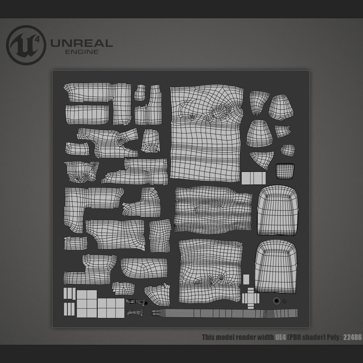 Firewood Stove Low-poly 3D model_11