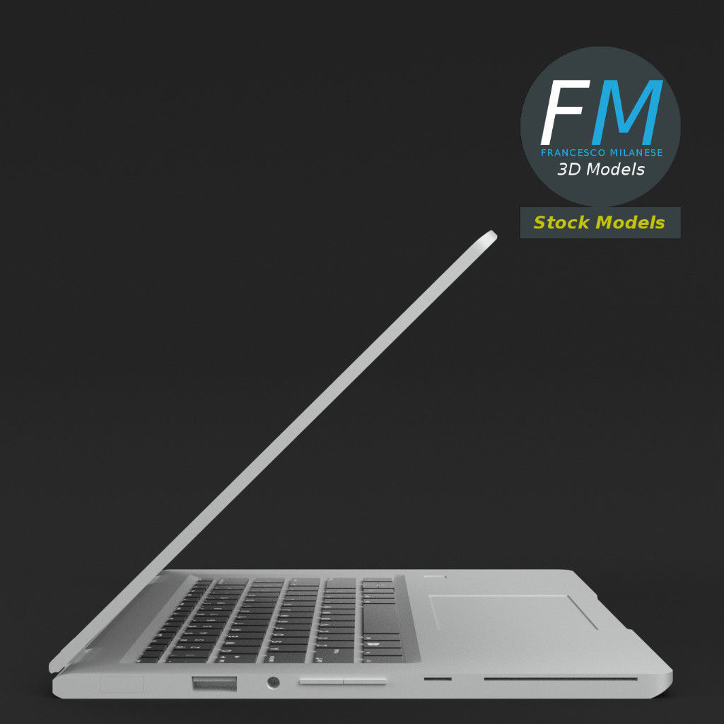 Notebook laptop computer 3D model_4