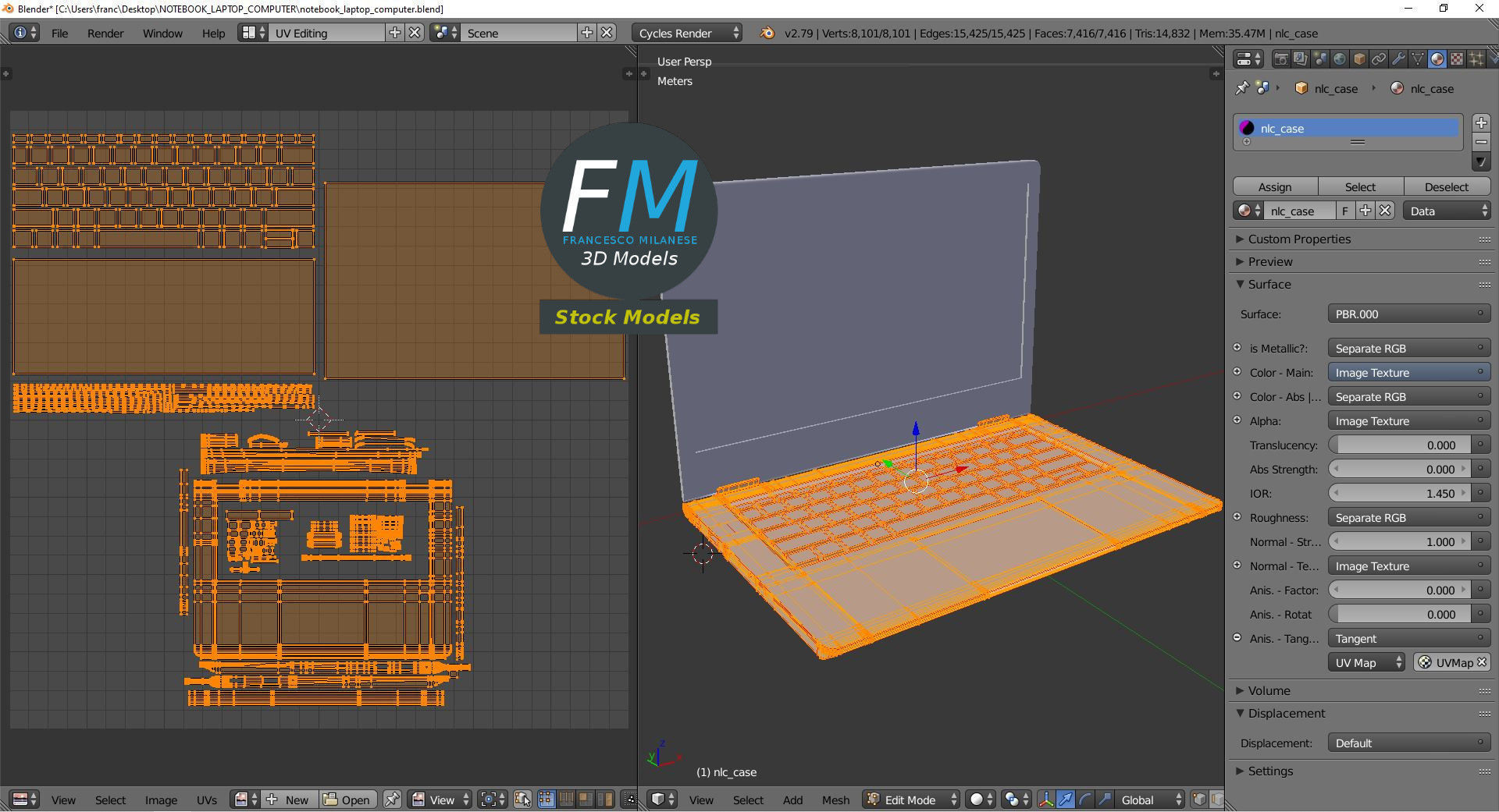 Notebook laptop computer 3D model_10