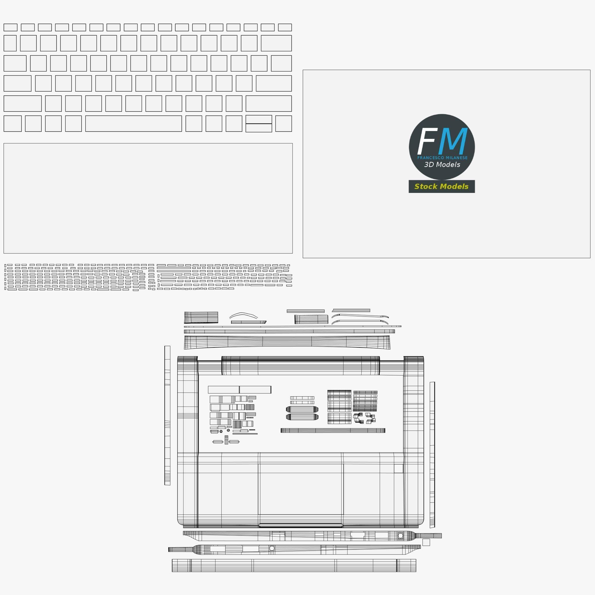Notebook laptop computer 3D model_11