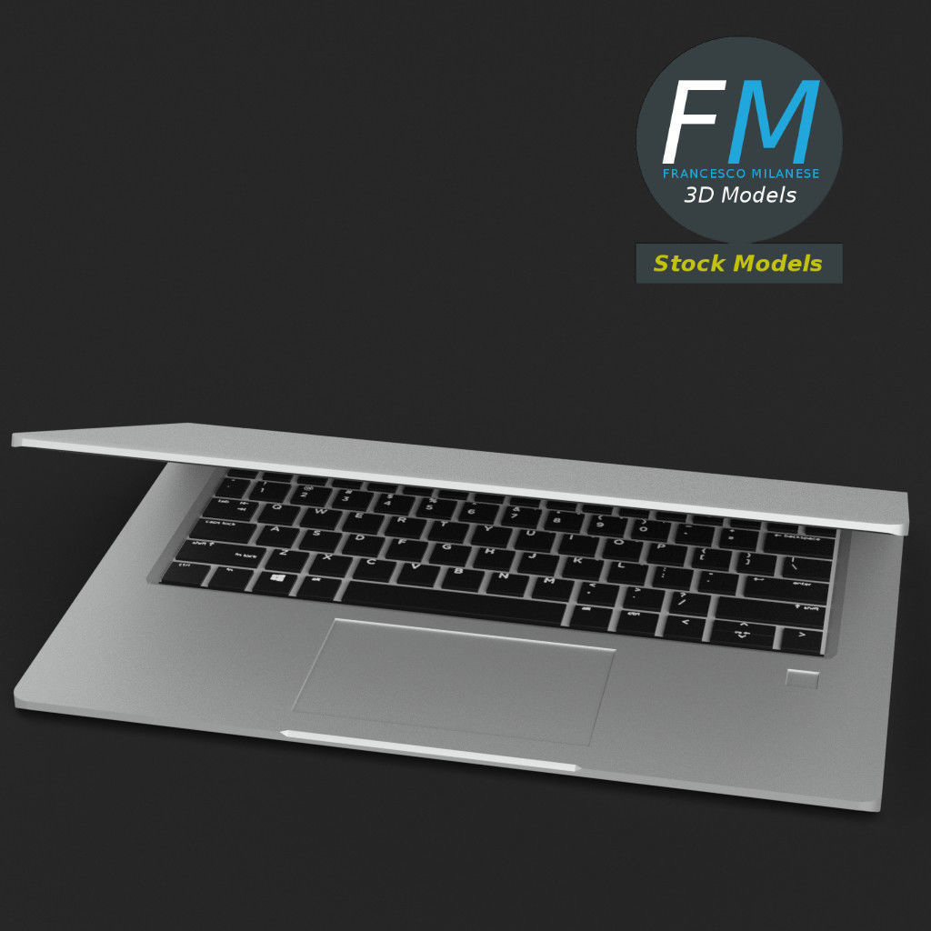 Notebook laptop computer 3D model_2