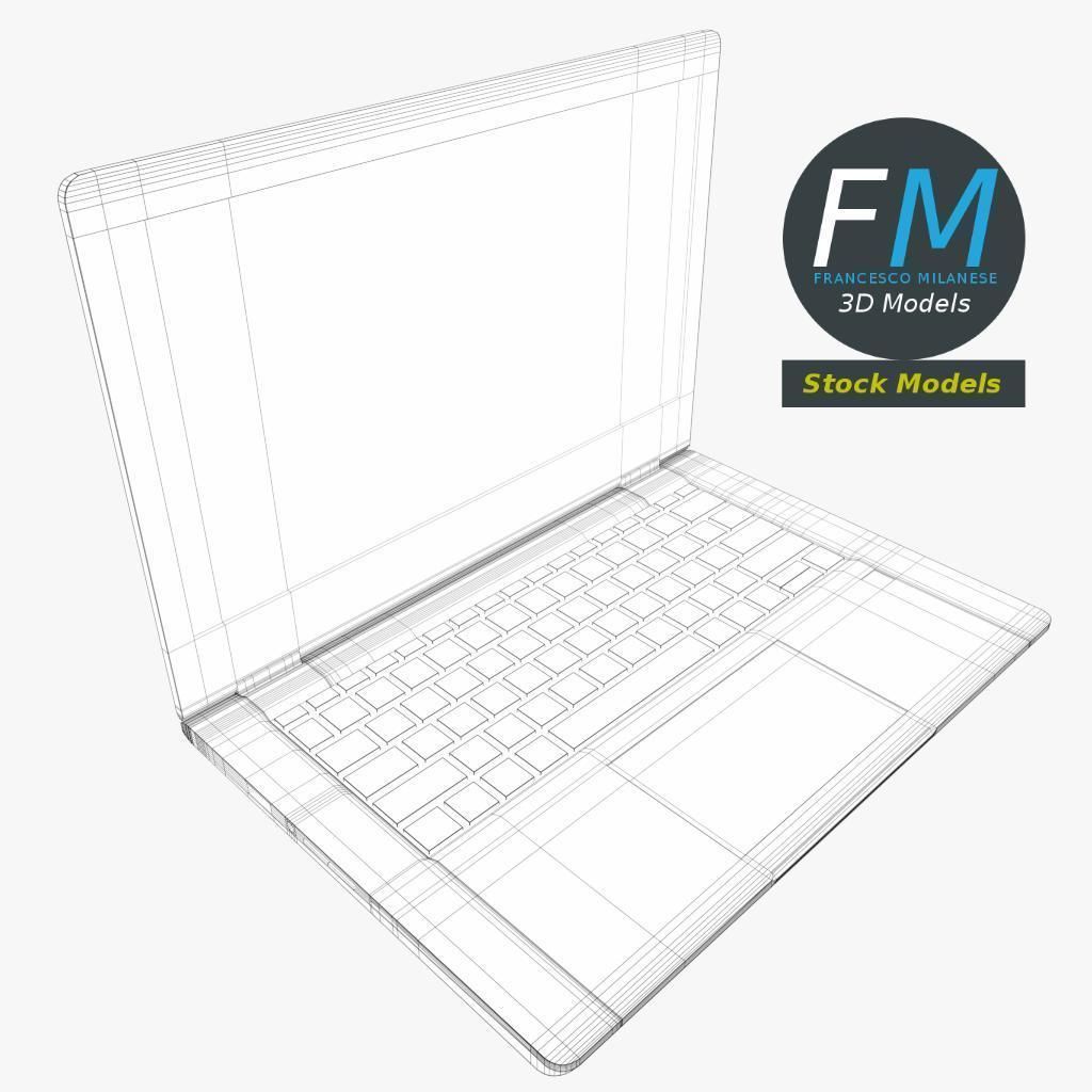 Notebook laptop computer 3D model_7