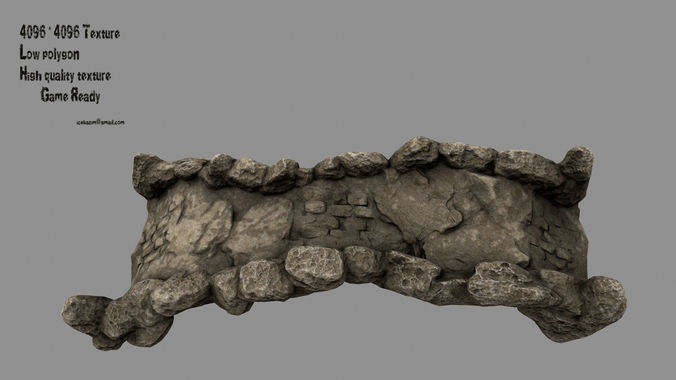 old bridge 012 Low-poly 3D model