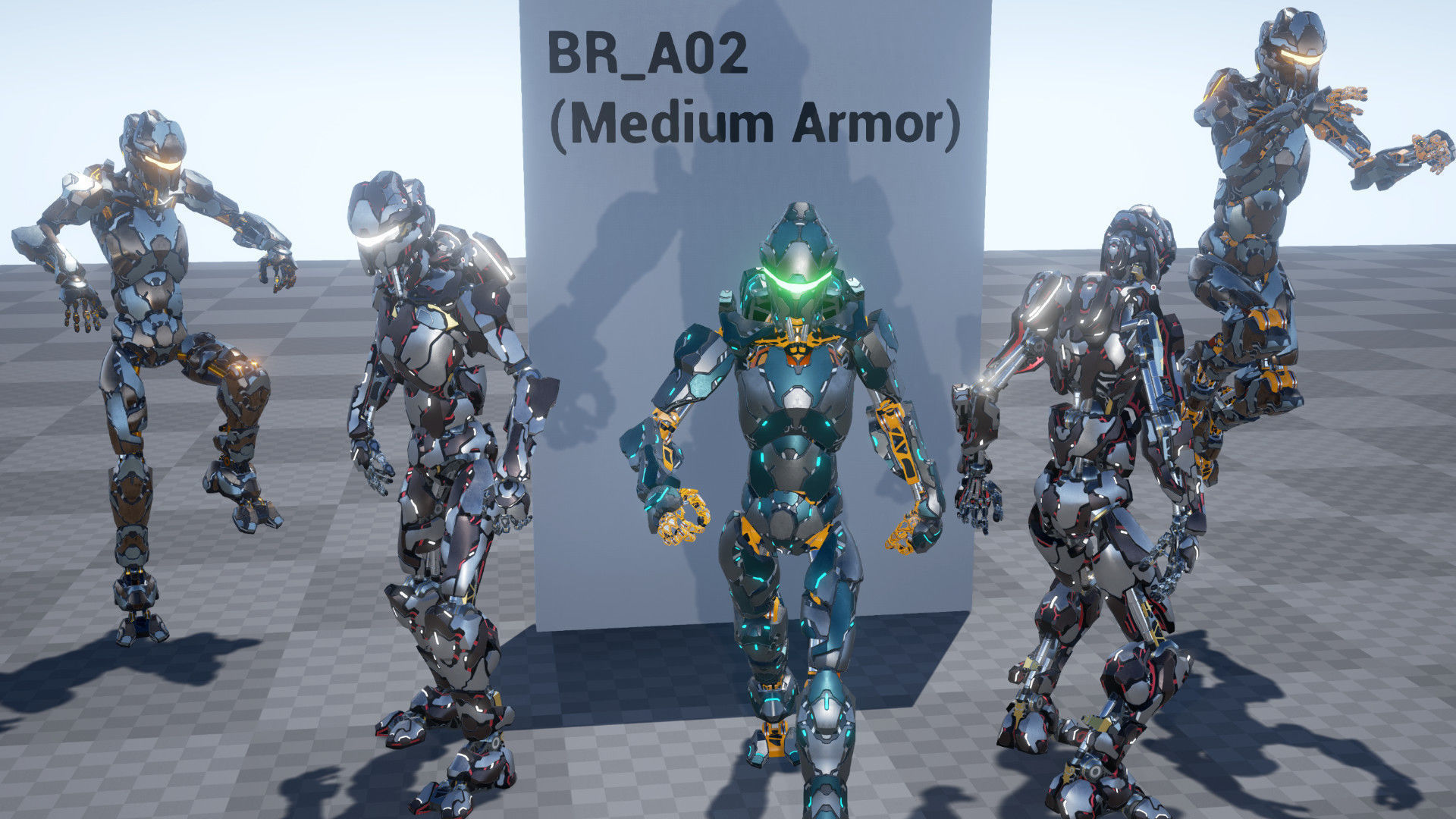 Basic Robot S01 Low-poly 3D model_4