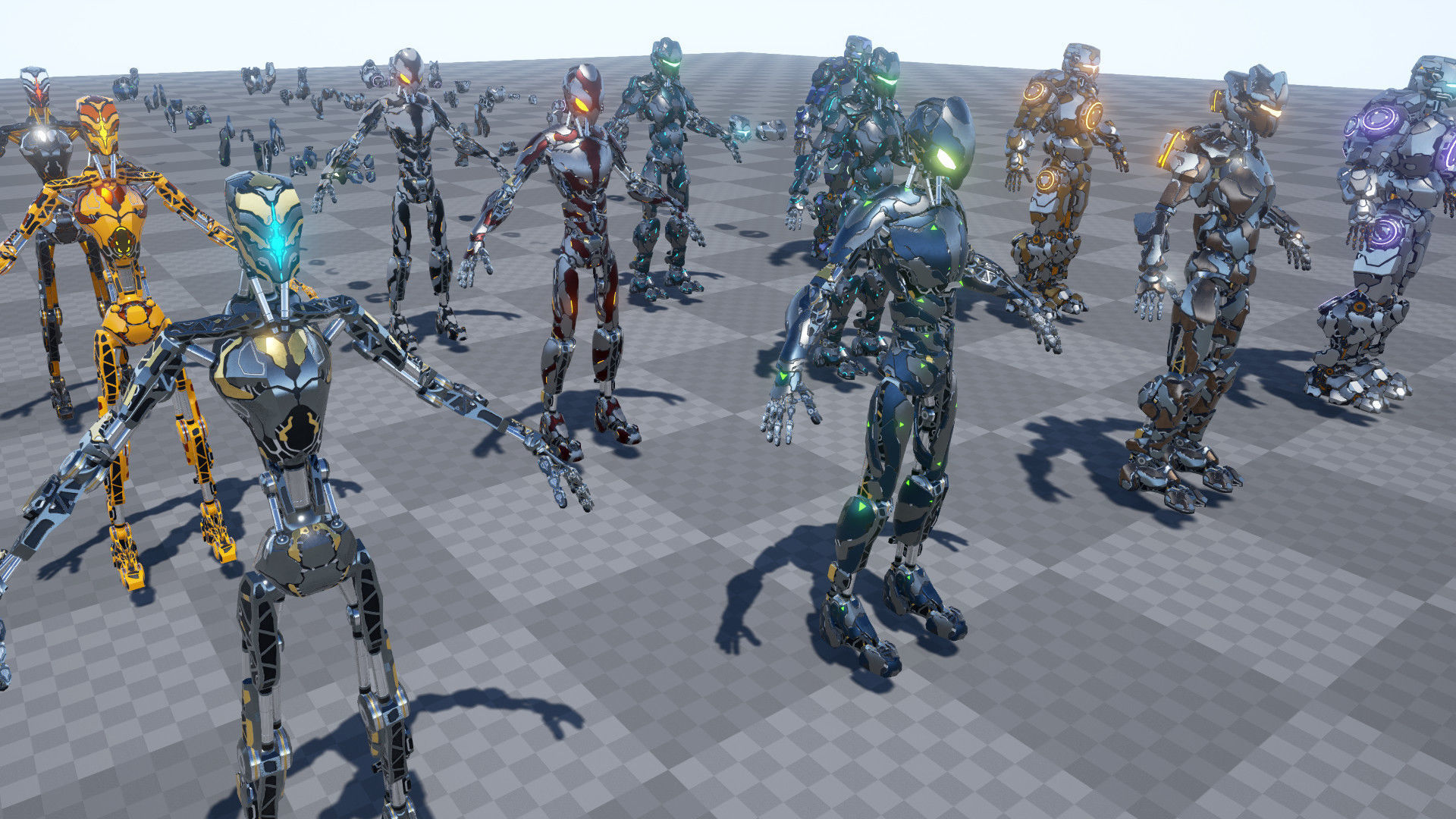 Basic Robot S01 Low-poly 3D model_7