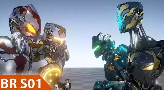 Basic Robot S01 Low-poly 3D model