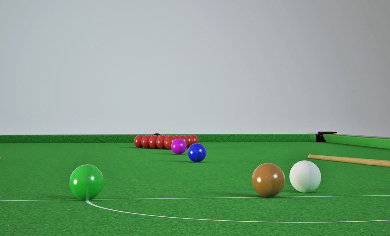 Snooker billiard table 3D model_5