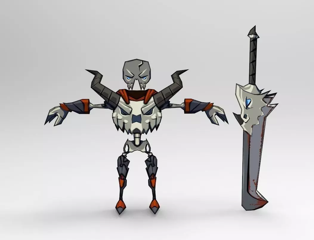 Fallen Knight Low-poly 3D model_0