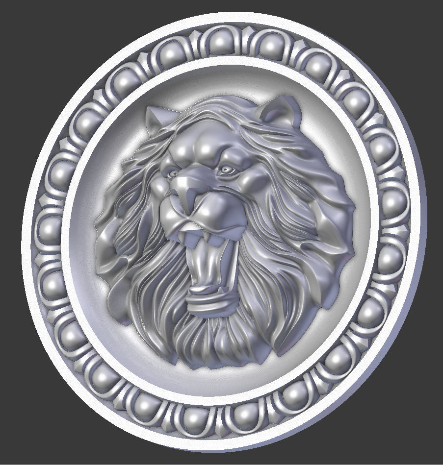 Lion Head 3D print model_4