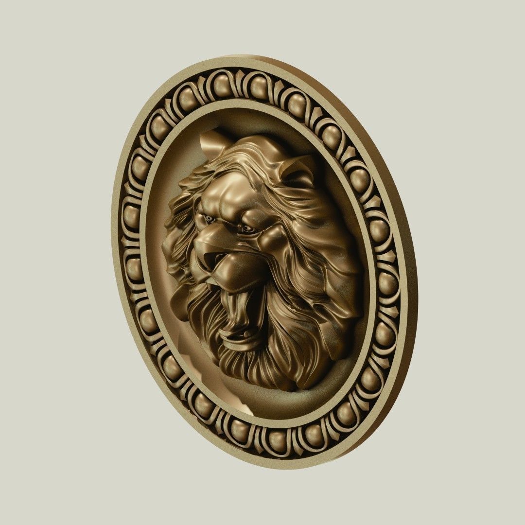 Lion Head 3D print model_2