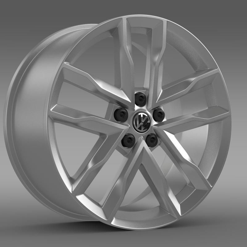 Volkswagen Polo TSI Bluemotion rim 3D model_2