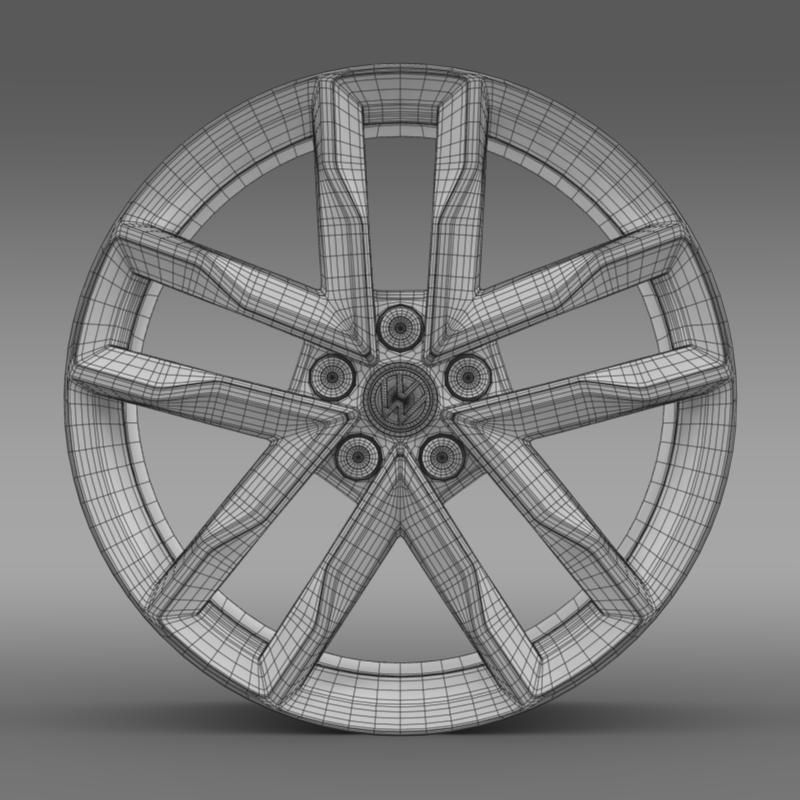 Volkswagen Polo TSI Bluemotion rim 3D model_6