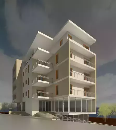 Modern commercial appartment building