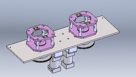 Double geardrive machine platform 3D model_6