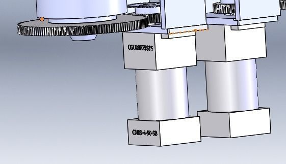 Double geardrive machine platform 3D model_4