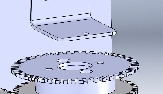 Double geardrive machine platform 3D model_2