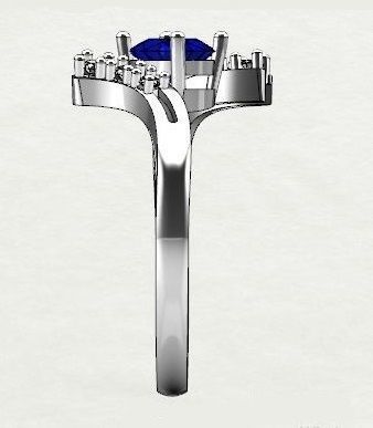 ring with blue sapphire and diamonds 3D print model_13