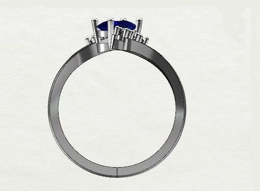 ring with blue sapphire and diamonds 3D print model_17