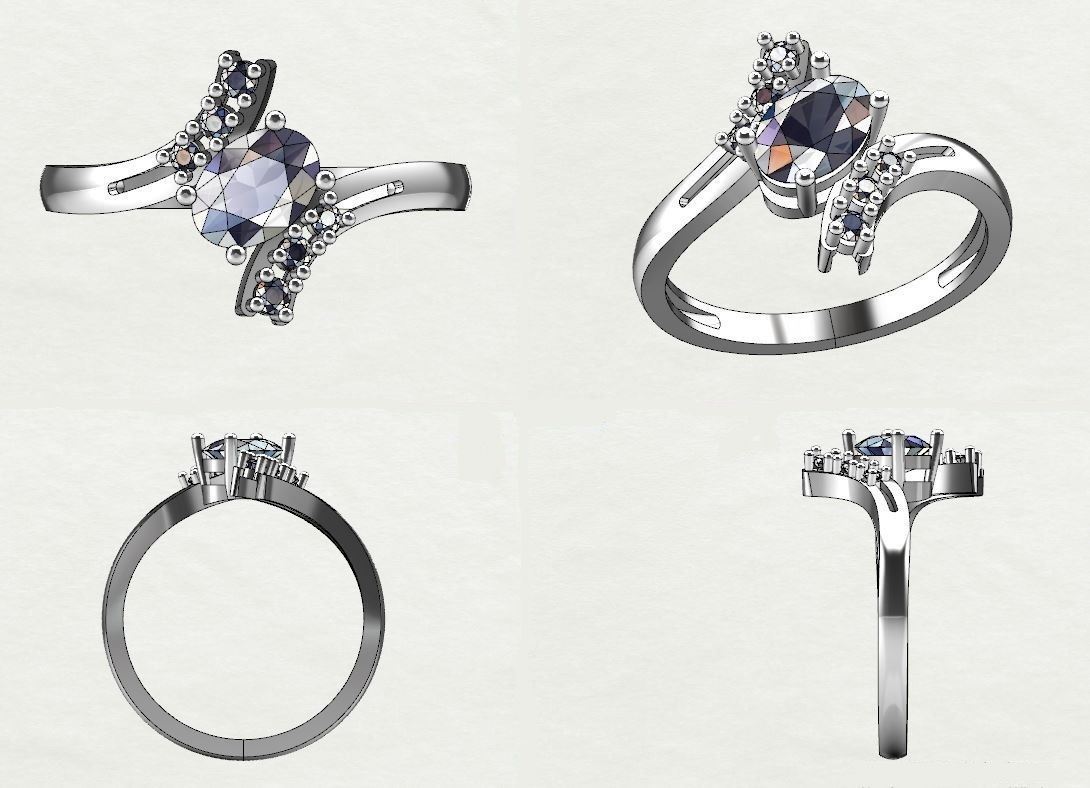 ring with blue sapphire and diamonds 3D print model_10