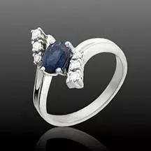 ring with blue sapphire and diamonds 3D print model_0