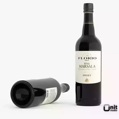 Bottle of wine Florio Fine Marsala Sweet 3D model