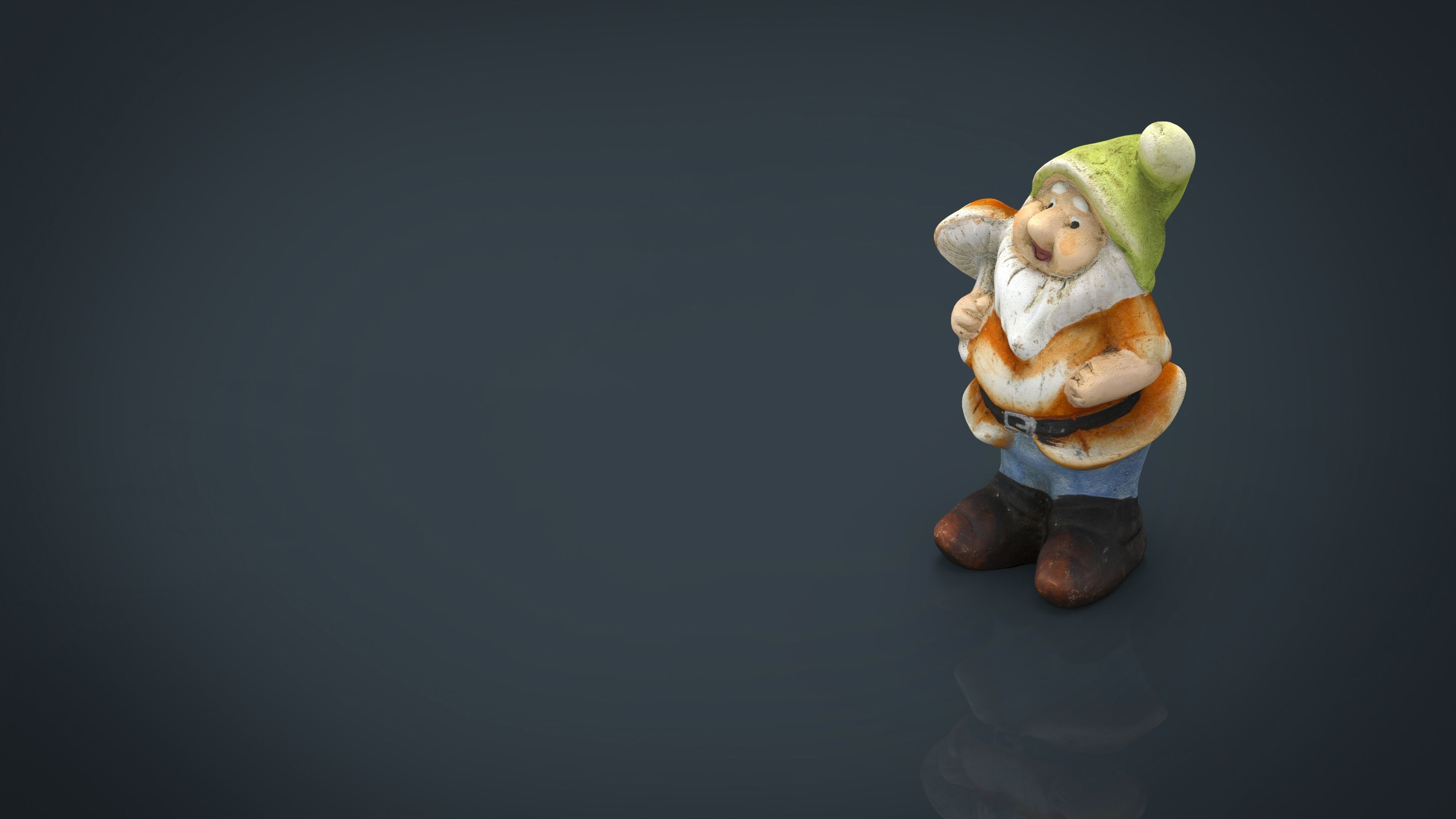 Garden Gnomo Low-poly 3D model_9