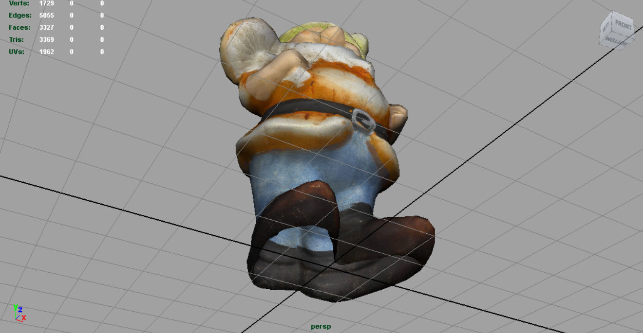 Garden Gnomo Low-poly 3D model_5