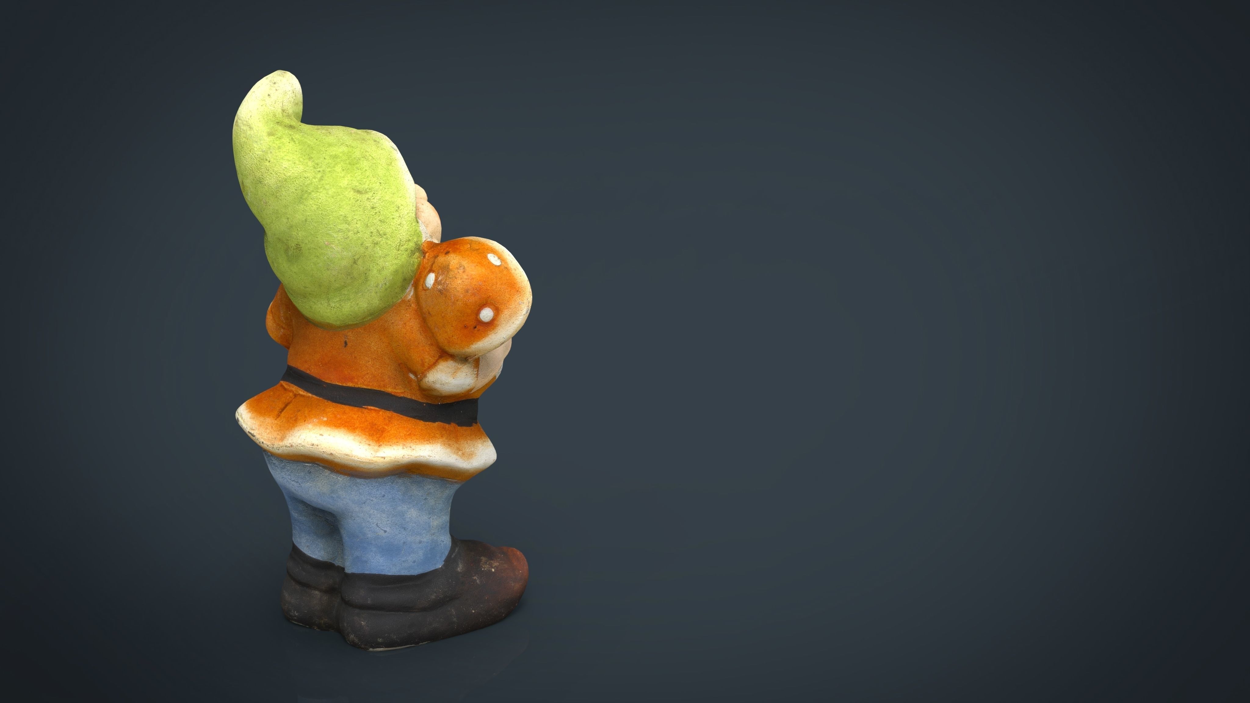 Garden Gnomo Low-poly 3D model_6