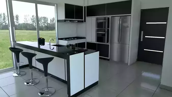 Kitchen - Black White