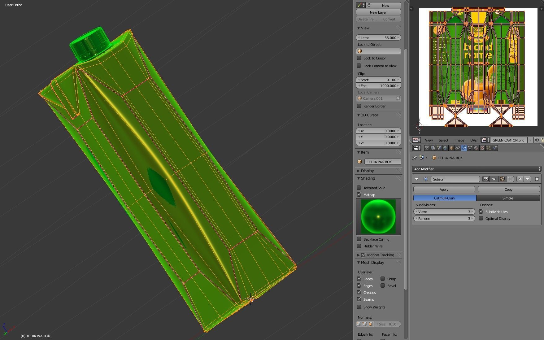 Juice Carton Box 3D model_17